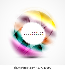 Shiny blurred cicrle template with space for text