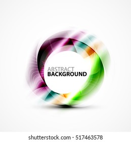 Shiny blurred cicrle template with space for text