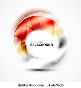 Shiny blurred cicrle template with space for text