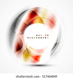 Shiny blurred cicrle template with space for text