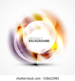 Shiny blurred cicrle template with space for text