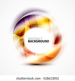 Shiny blurred cicrle template with space for text