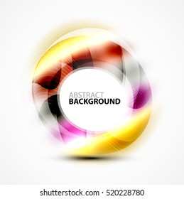 Shiny blurred cicrle template with space for text