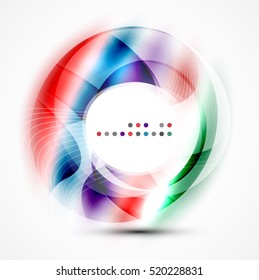 Shiny blurred cicrle template with space for text
