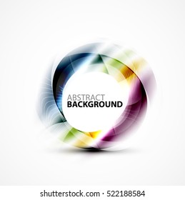 Shiny blurred cicrle template with space for text