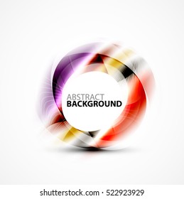 Shiny blurred cicrle template with space for text