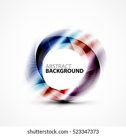 Shiny blurred cicrle template with space for text