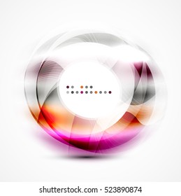 Shiny blurred cicrle template with space for text