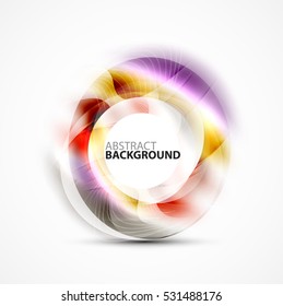 Shiny blurred cicrle template with space for text