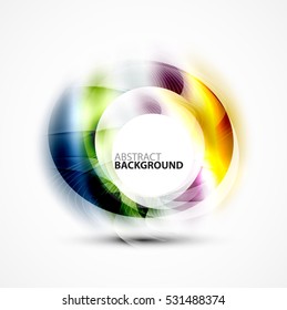Shiny blurred cicrle template with space for text