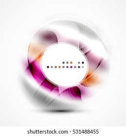 Shiny blurred cicrle template with space for text