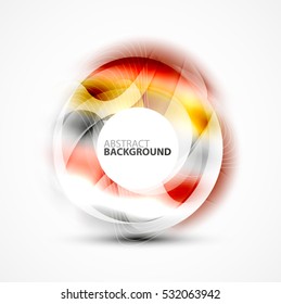 Shiny blurred cicrle template with space for text