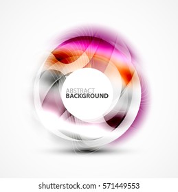 Shiny blurred cicrle template with space for text