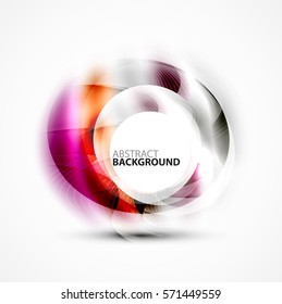 Shiny blurred cicrle template with space for text
