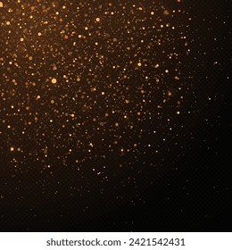 Shiny blurred effect. Luxury bokeh background. Sparkle light effect. Bright light particles twinkle on black background.