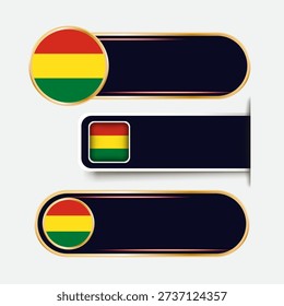 Shiny Bolivia Flag Banners Set