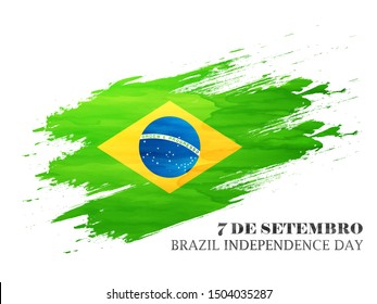 Shiny Brazil Flag for Independence day