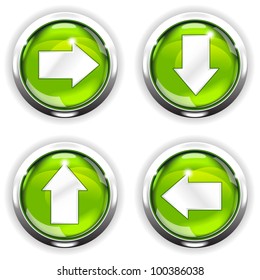 shiny bright button with the arrows . File is saved in AI10 EPS version. This illustration contains a transparency