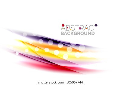 glänzende, helle Linien mit Lichteffekten und Kreisen, abstrakter Hintergrund