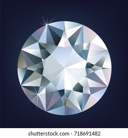 A Shiny bright diamond. Vector illustration