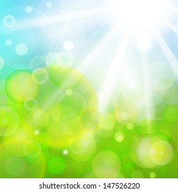 Shiny bright light background. Vector illustration