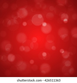 Shiny bright red lights blurred background. Vector illustration