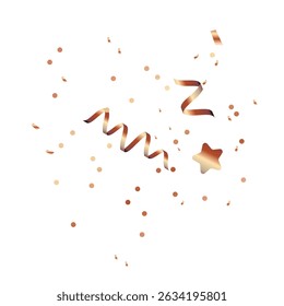 ilustração brilhante do vetor de brilho de bronze em branco.