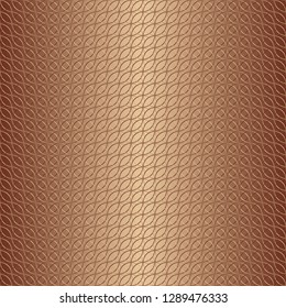 Shiny bronze gradient metal circles seamless dotted pattern. Vector eps 8