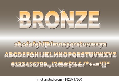 Shiny Bronze Illustrator Text Effect