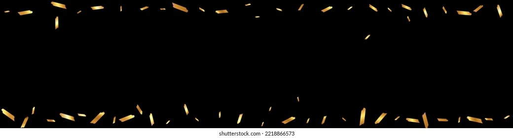 Shiny Brush Vector Black Panoramic Background. Golden Dust Bridal Texture. Swirl Paper Postcard. Serpentine Luxury Design.