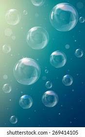 Shiny bubbles on the sky background-EPS10