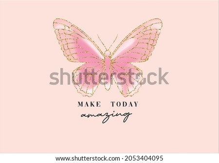 shiny buttefly  vector design art. margarita mariposa stationery,mug,t shirt,phone case fashion slogan style spring summer sticker 
