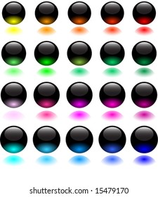 shiny button or globe collection