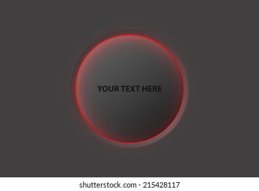 Shiny button isolated. Vector eps 10 template.