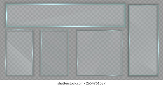Quadro de cartão brilhante com fundo transparente