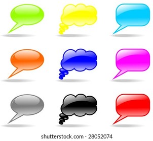 shiny chat set vector