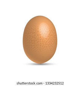 Shiny chicken egg isolated on white background. realistic 3d vector illustration