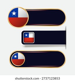 Shiny Chile Flag Banners Set