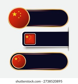 Shiny China Flag Banners Set