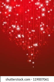 Shiny Christmas background with starry lights