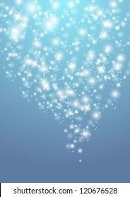 Shiny Christmas background with starry lights