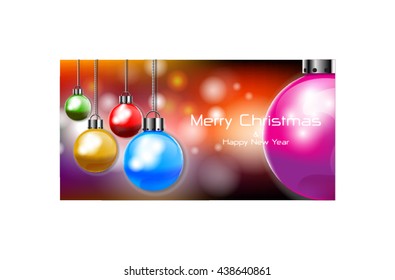 Shiny Christmas Balls | Vector Illustration