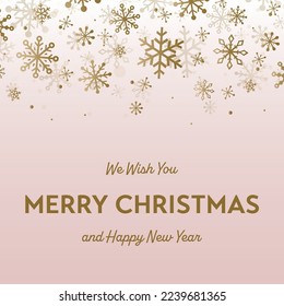 Shiny Christmas snowflakes. Concept of a greeting card. Vector illustration