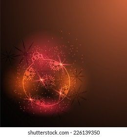 Shiny Christmas tree ball with snowflakes 