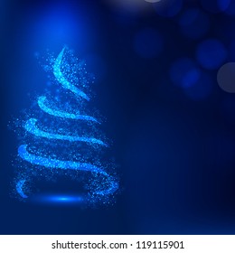 Shiny Christmas tree. EPS 10.