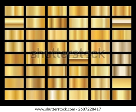 Shiny chrome  golden brushed vector metallic gradient background for banner, ribbon, label, badges, medal, button, money collection 