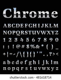 shiny chrome letter set 
