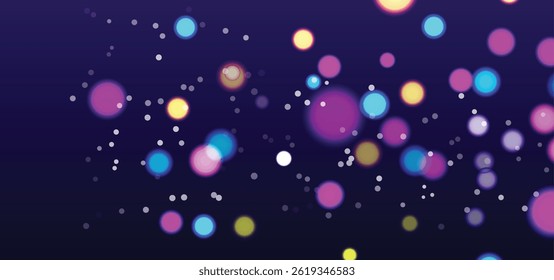 Shiny Circle Bokeh Effect Background.