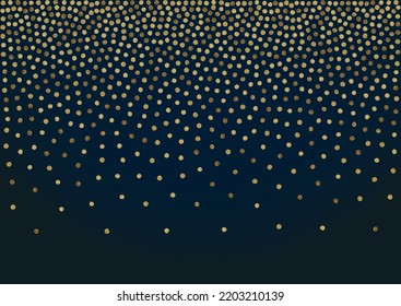 Shiny Circle Light Vector Black Background. Luxury Glow Backdrop. Yellow Confetti Bright Postcard. Shine Paper Design.