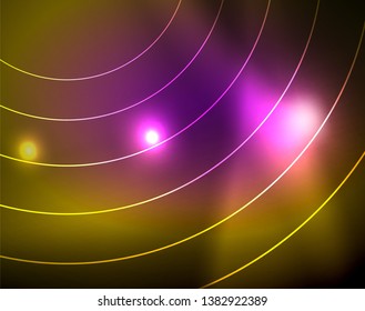 Círculos brilhantes com fundo abstrato brilhante. Ilustração vetorial